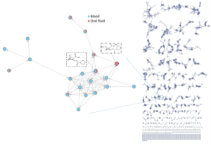 Molecule and chemical structures of blood and oral fluids