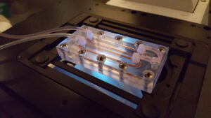 close up of lab equipment