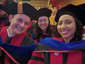 Connor, Arielis & Jinshan at graduation