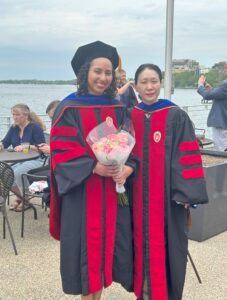 Arielis and Jiaoyang after graduation