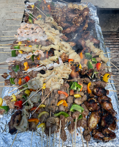 grilling food