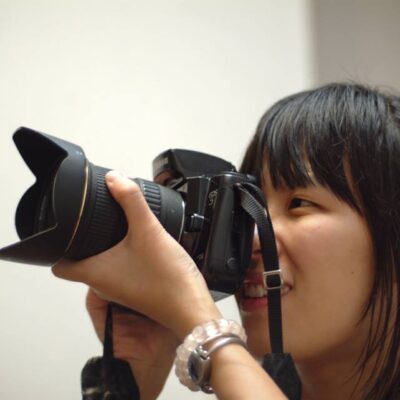 Chia-Wei viewing through a camera