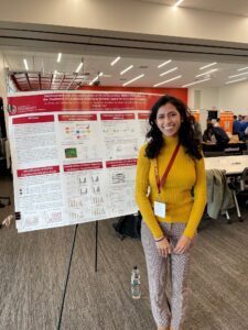 Ira Tandon presenting her research poster at MIKIW conference 2023