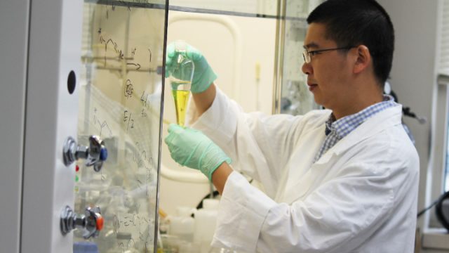 Dr. Zhi-Xiong Ma at work in the MCC Laboratory.