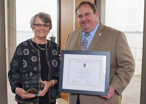 Citation recipient Bonnie Svarstad with Dean Steve Swanson