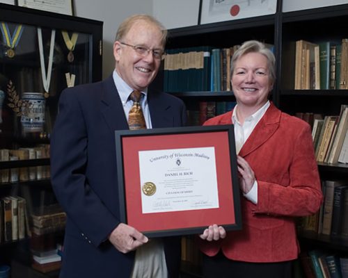 Citation recipient Dr. Dan Rich with Dean Jeanette Roberts