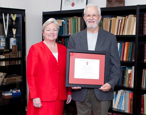 Citation recipient John Rosazza with Dean Jeanette Roberts