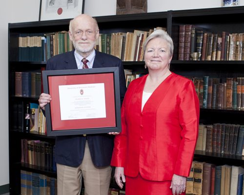 Citation recipient Palmer Taylor with Dean Jeanette Roberts