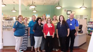 Back Row: Olivia Thomas, CPhT, Boscobel Pharmacy, Rebecca Augustine, Pharm.D., Boscobel Pharmacy; Vanessa Koester, Customer Service, Boscobel Pharmacy; Kelsey Pausch, DPH-1, Tara Ragatz, DPH-1, Jared Snyder, DPH-4. Front row: Michelle Farrell, Pharm.D., Owner, Boscobel Pharmacy; Sarah Shively DPH-2, Alyssa Ruchti, DPH-2.