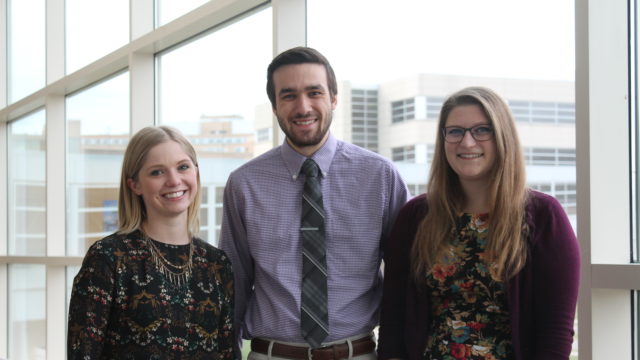 DPH-3 students Meredith Frey, Eric Friestrom, and Marnie Janson