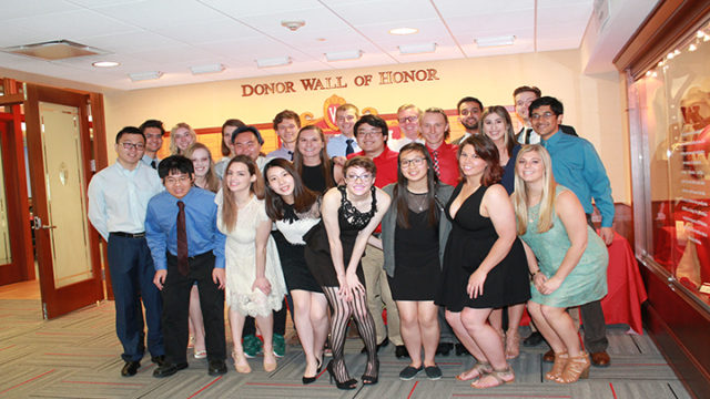 Pharmacology & Toxicology Class of 2017 Left-right, back row: Thomas Kotsonis, Lauren Stippich, Nicole Bednarz, Andrew Elton, Alex Hall, Sean McSweeney, Kishan Patel, Anders Lindstedt; Middle row: Yang Zhang, Jennifer Ross, Kookjoo Kim, Laura Josephson, Alex Koo, Tyler Jessel, Madeline Gallo, Srikar Adibhatla; Front row: Nick Yan, Jessica Smoko, Ling Zhou, Claire Olsen, Joann Huynh, Alyssa Eisold, Madison Wolters.