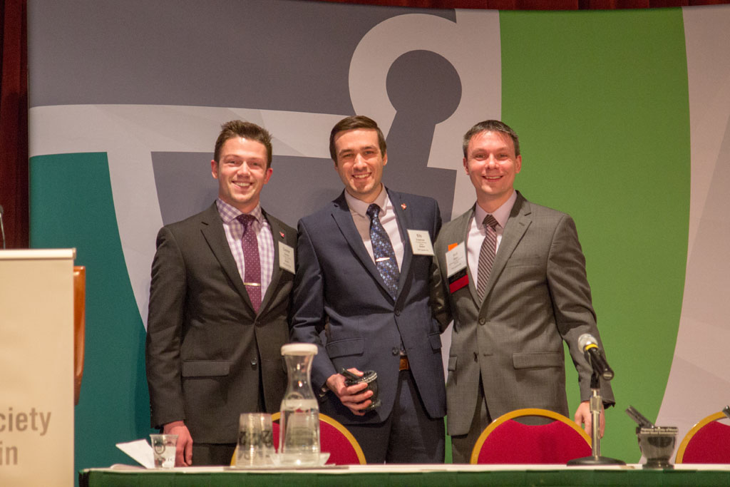 Connor Hanson, Eric Friestrom, Nick Olson on-stage together