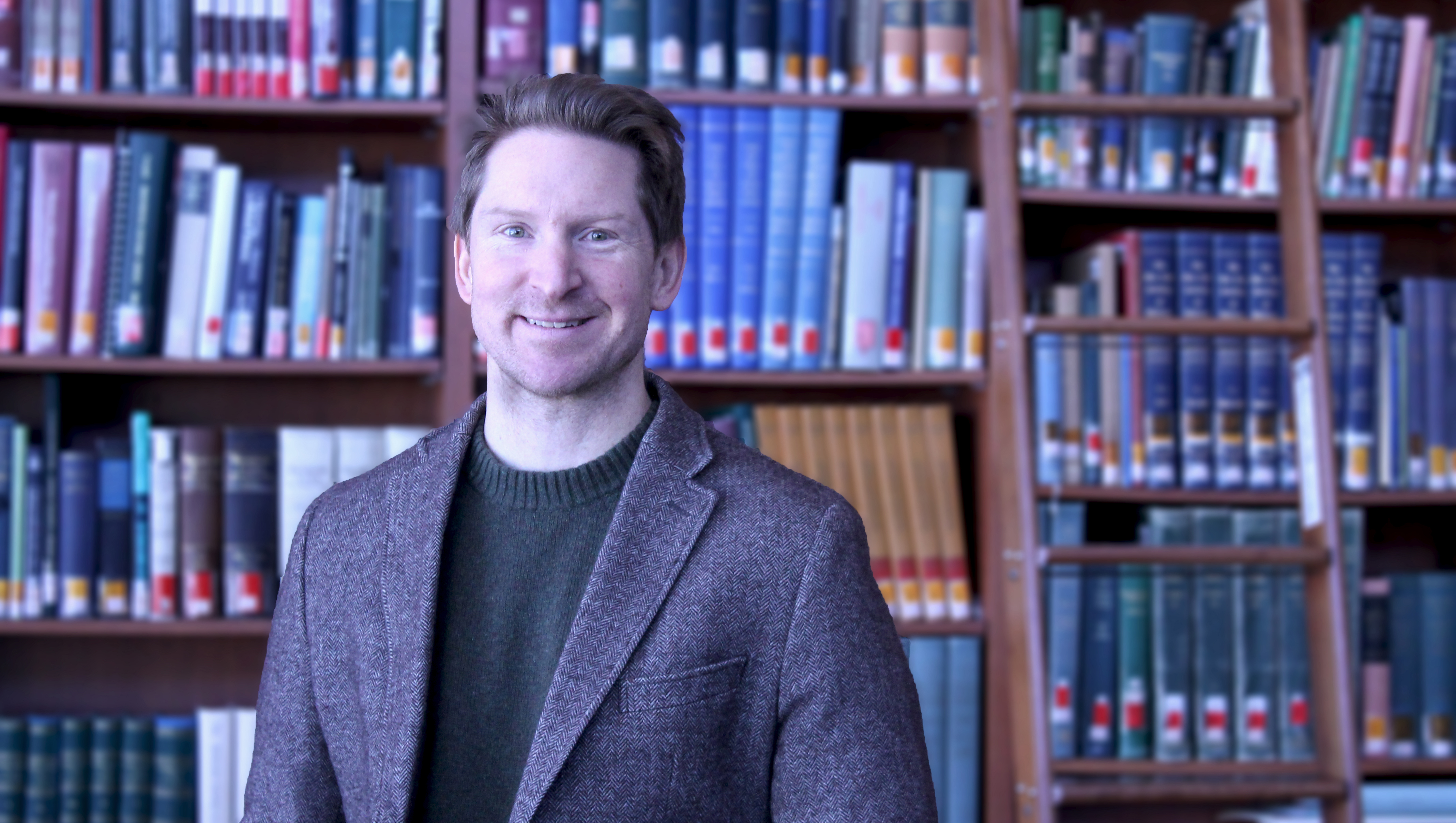 Portrait of Lucas Richert in the Ebling Library.