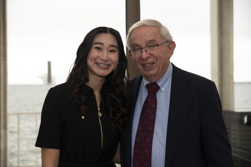 Ron Taylor and scholarship recipient Jenny Lin