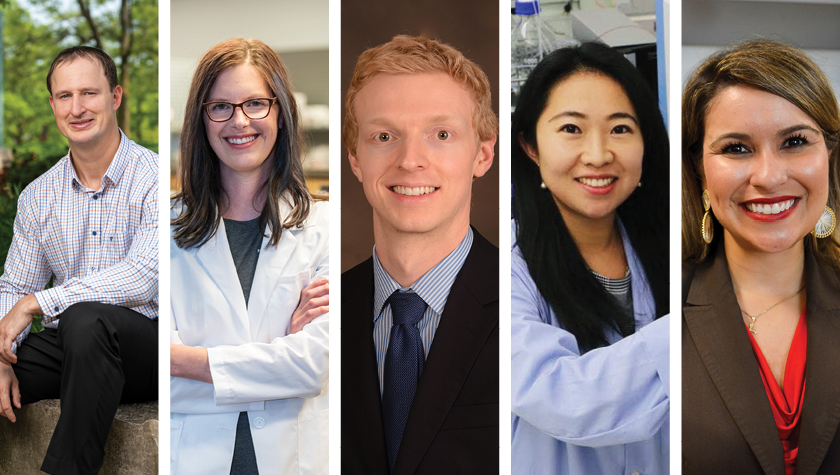 portraits of Derek Simon, Abbi Linde, Corey Lester, Ling Hao, Melissa Ortega