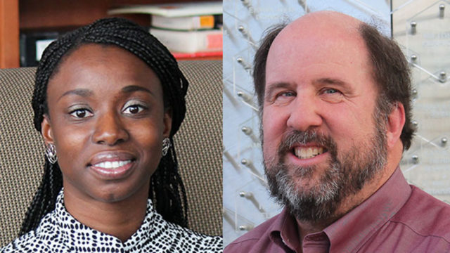 headshots of Jay Ford and Olufunmilola Abraham