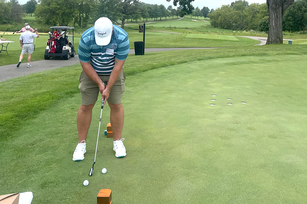 Tyler Prickette tees off