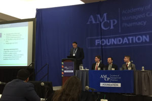 Jahred Washington speaks during the national AMCP competition