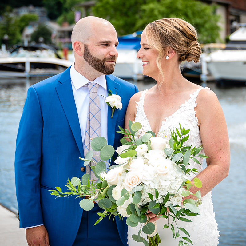 Jocelyn Kerl and her husband, Paul, at their wedding