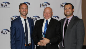 Lawrence Lernor and Brandon Lernor during the award ceremony.