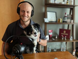 Ryan Feldman and his dog