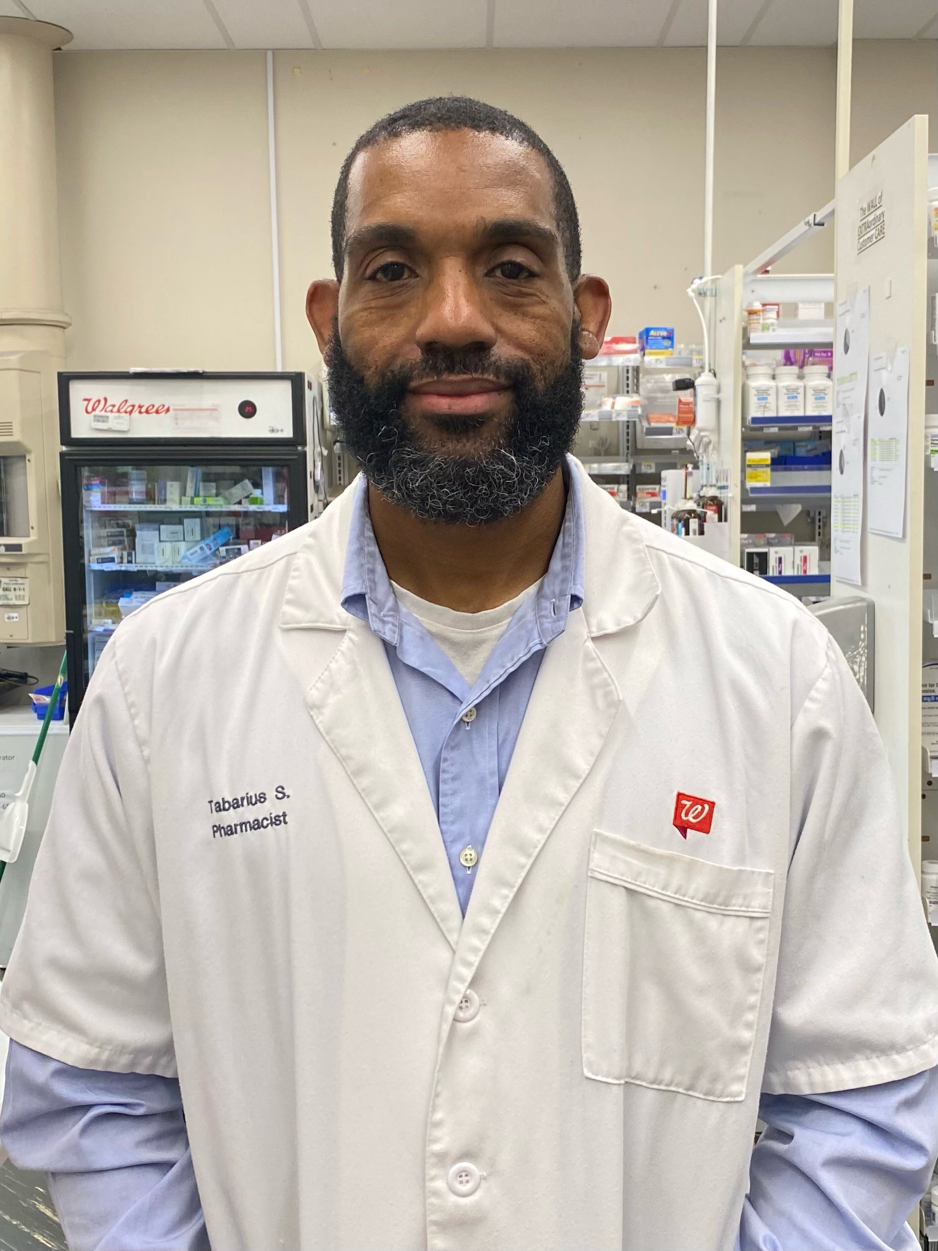 Tabarius Smith in his pharmacy