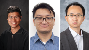 Professor Weiping Tang, alum Ka Yang (PhD ’19), and Postdoctoral Associate Hao Wu