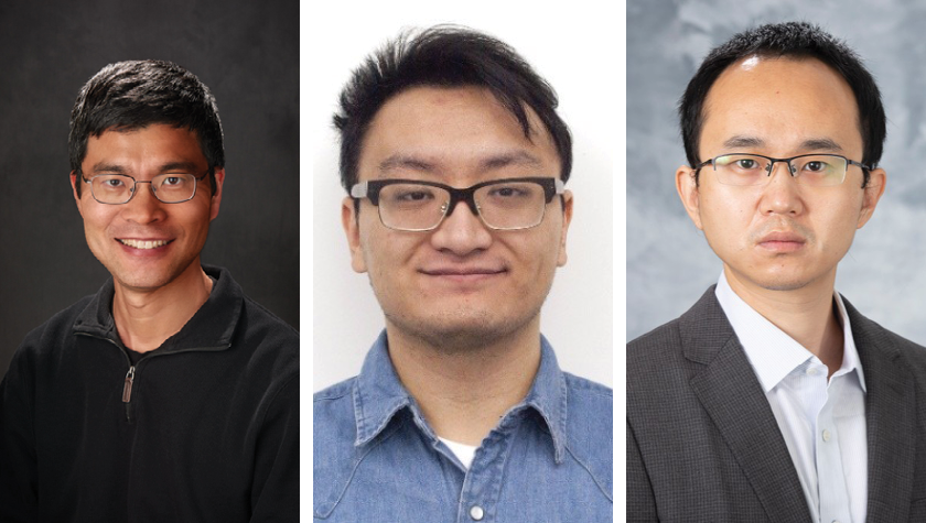 Professor Weiping Tang, alum Ka Yang (PhD ’19), and Postdoctoral Associate Hao Wu