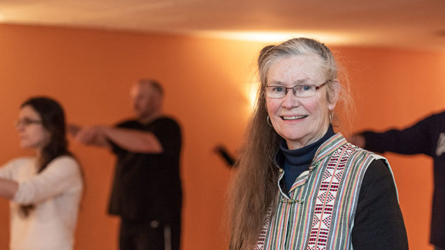 Betty Chewning during tai chi