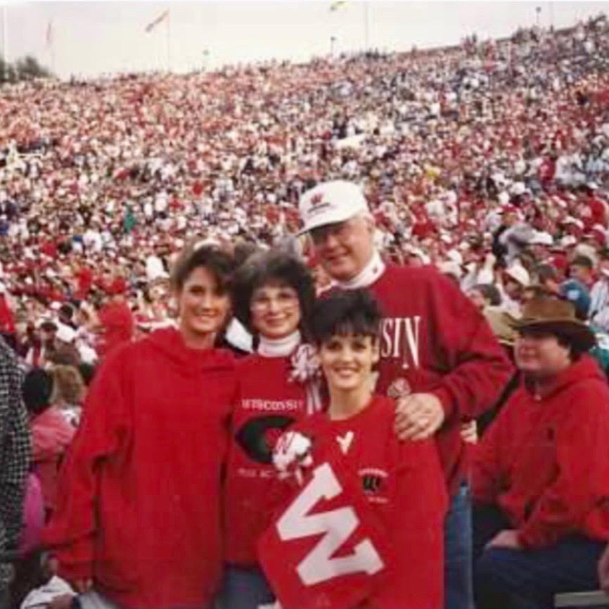 The Vandenberg family at a Badger game