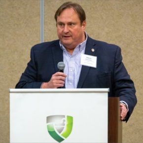 Dean Steven Swanson speaking at the 2018 PSW Annual Meeting