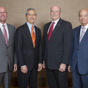 Chris Decker, Roger Tung, James De Muth, and Ibrahim Jalal standing together