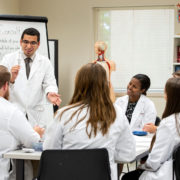 Professor Edward Portillo teaches a class.