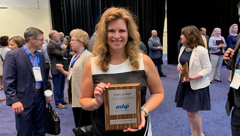 Alumna Julie Dagam is inducted as a 2019 fellow of the American Society of Health-System Pharmacists.