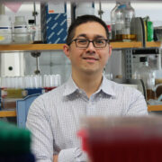 Jason Kwan in his lab.