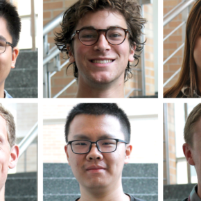 portraits of Steven Do, Nate Verhagen, Jennifer Li, Stephen Halada, Fang Hao, and Nik Zeller.