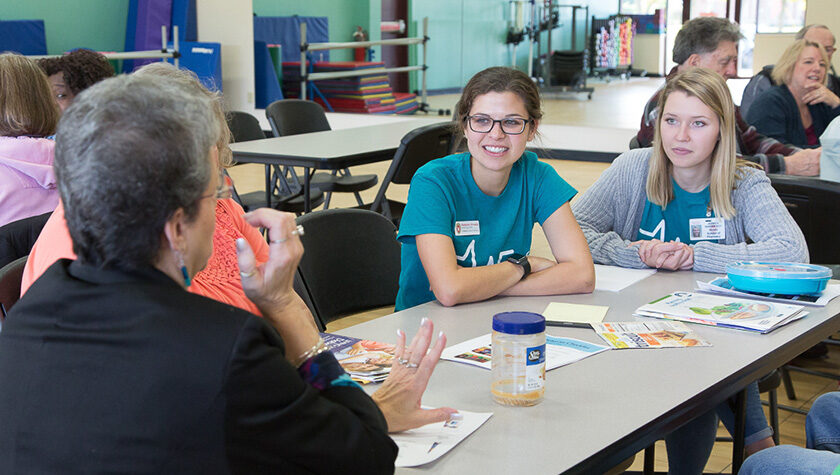 Natasha Virrueta in a community education course for diabetes