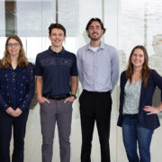 Brett Gadow (PharmD '12), Marnie Wickizer (PharmD '03), Jacob Whitbeck, Alan Albrecht, Hanna Henschel (PharmD '17), and Jay Eickman (PharmD '16).