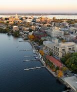 Overhead shot over area near Memorial Union