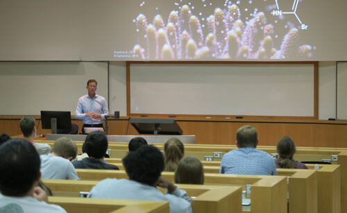 Bradley Moore speaking at the Hutchinson Lecture