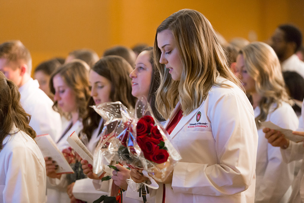 Students read the honor code of the Class of 2022.