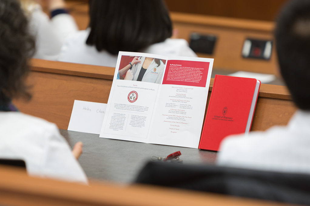 Brochure for the pinning ceremony.
