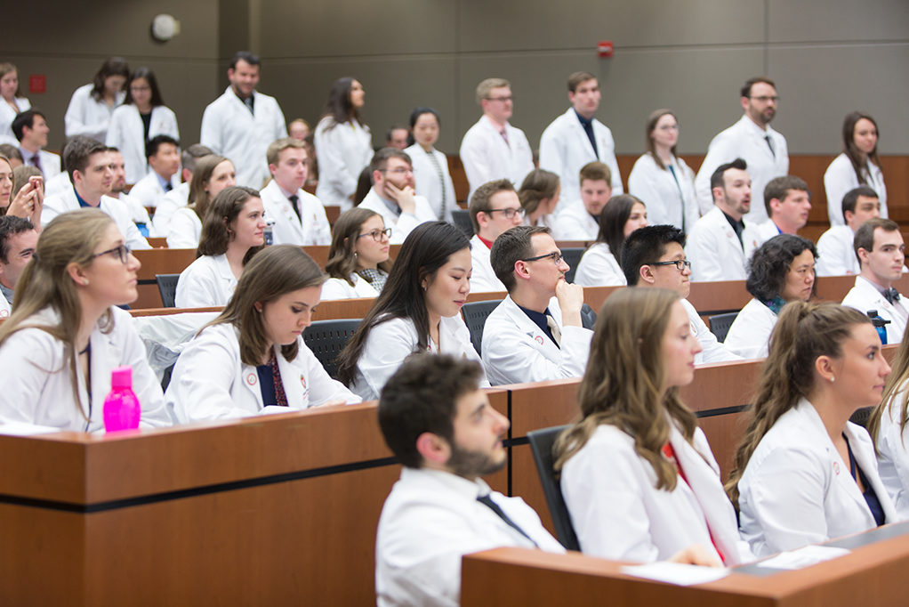 Students are engaged in the ceremony.