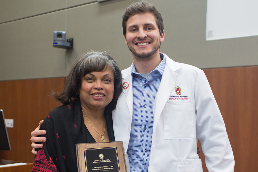 Dr. Eva Vivian with her student.