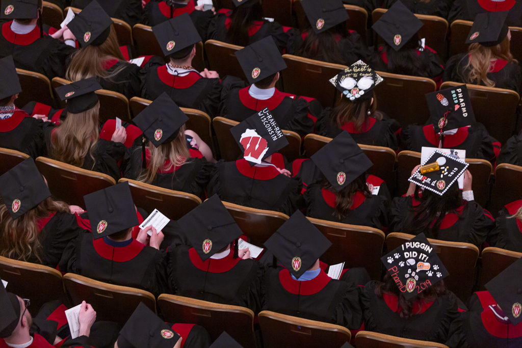 Students gather together for the ceremony.