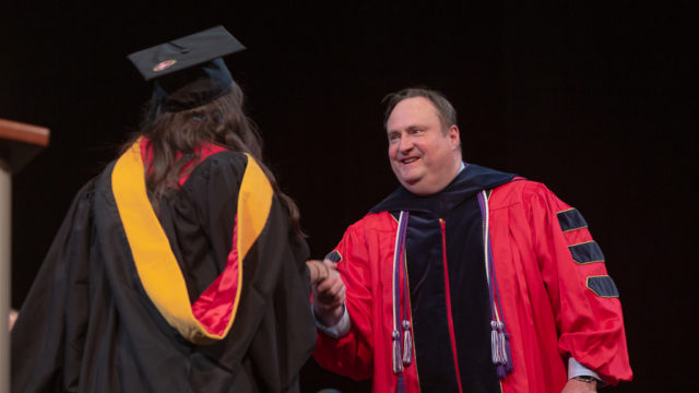 Dean Steven Swanson at the 2019 Hooding Ceremony