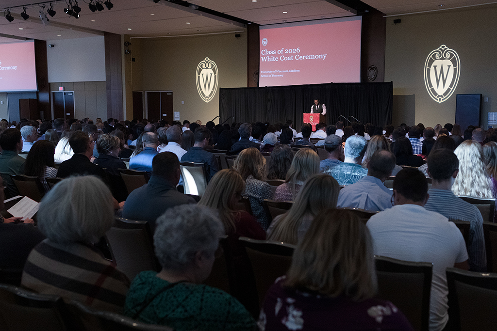 Michael Nome speaks during the 2022 White Coat Ceremony.