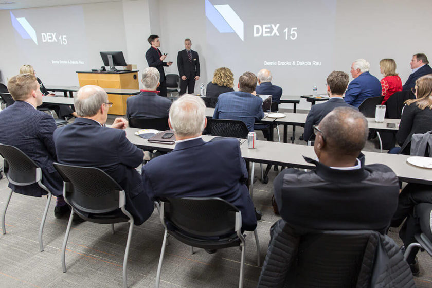 Pharmacy students present a product concept at the annual SHARx competition