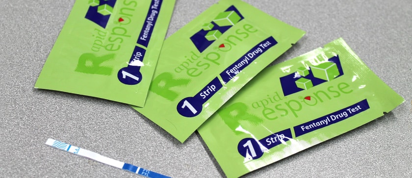 packets of fentanyl test strips